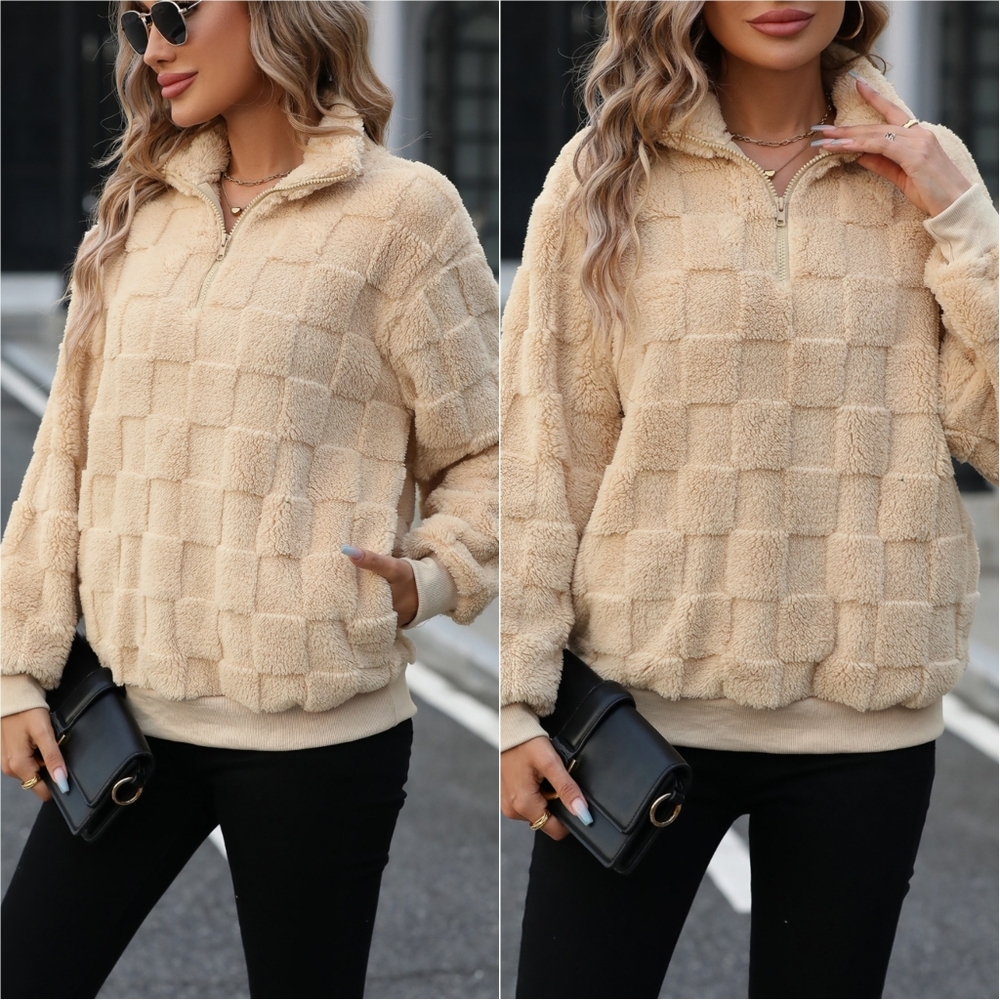 Sienna Plush Tan Pullover - Picture 2 of 6